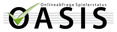 Logotipo de OASIS con marca de verificación y texto "Onlineabfrage Spielerstatus"